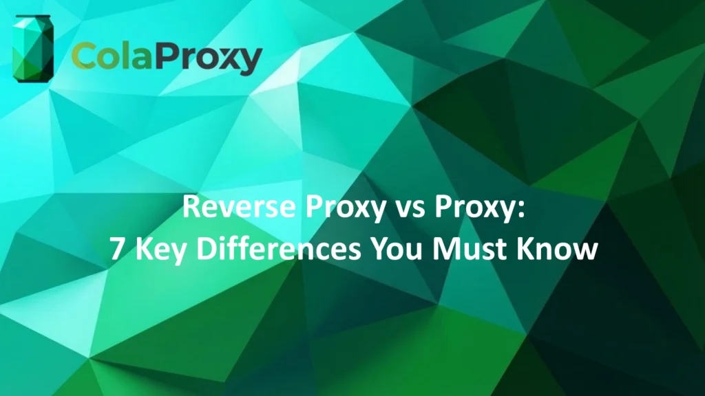 Diagram illustrating the difference between a forward proxy and a reverse proxy