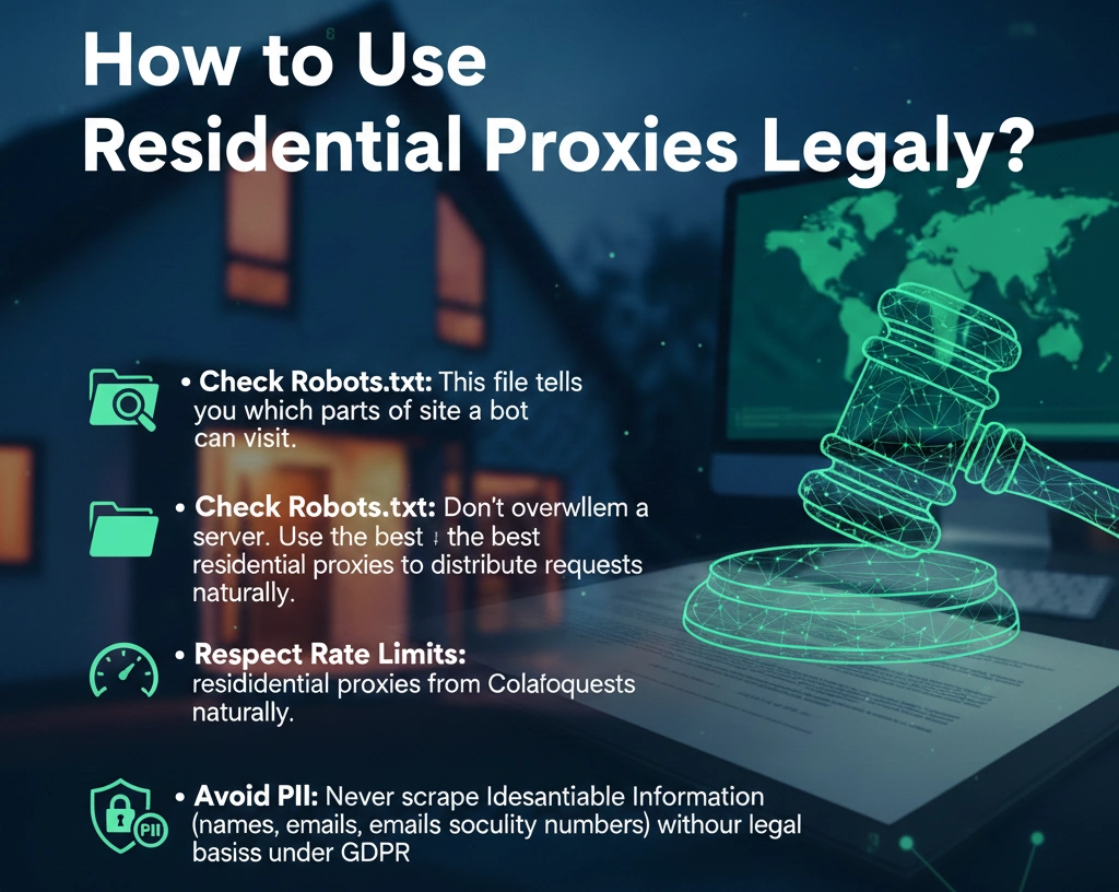 How to use residential proxies legally with compliance best practices