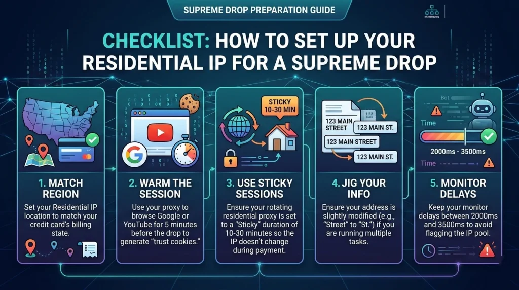 How to Set Up Your Residential IP for a Supreme Drop – Guided by ColaProxy