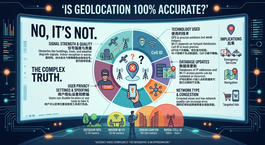 Is geolocation 100% accurate? Explanation by ColaProxy