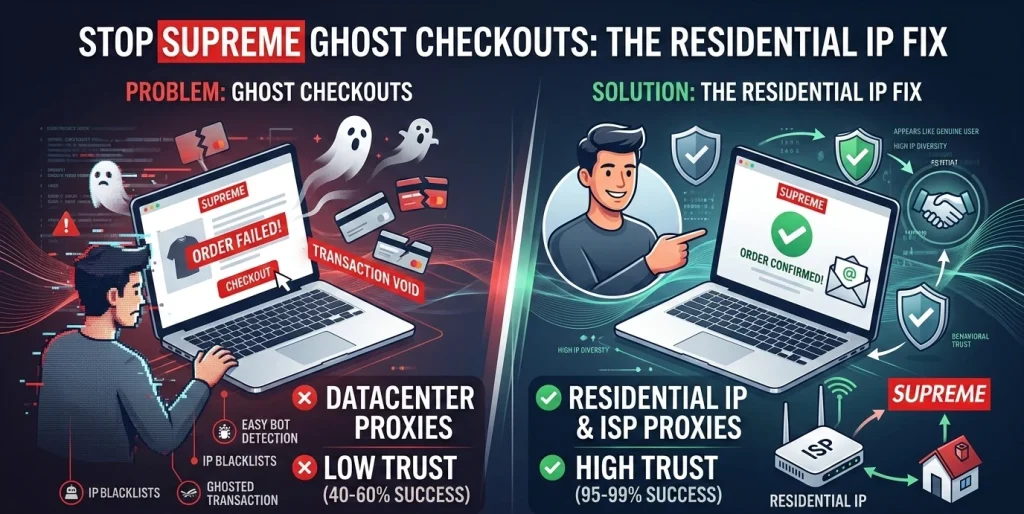 Stop Supreme Ghost Checkouts with colaproxy Residential IP