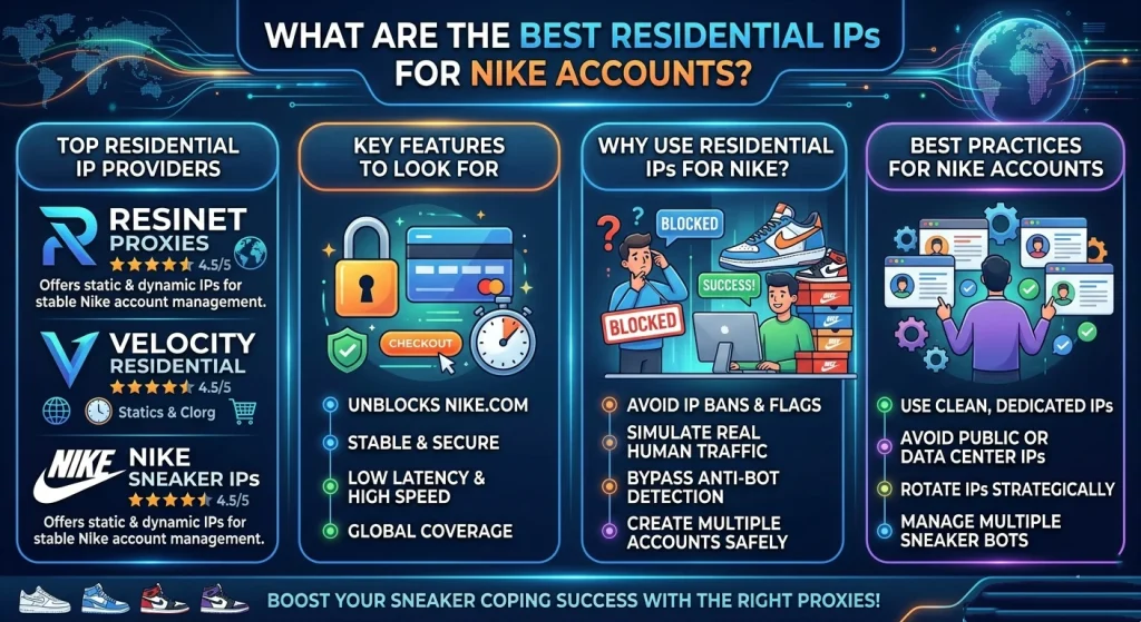 Best residential IPs for Nike accounts – ColaProxy guide