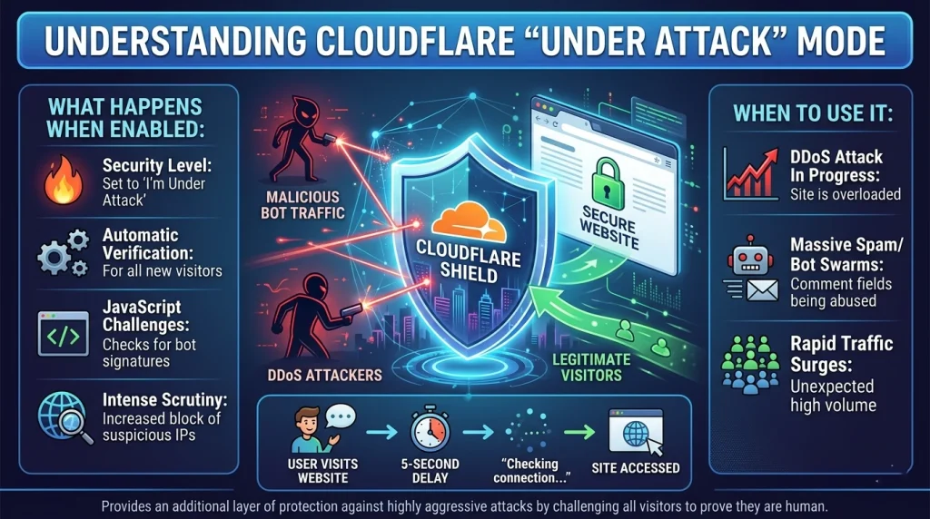 What is Cloudflare Under Attack Mode explained by ColaProxy