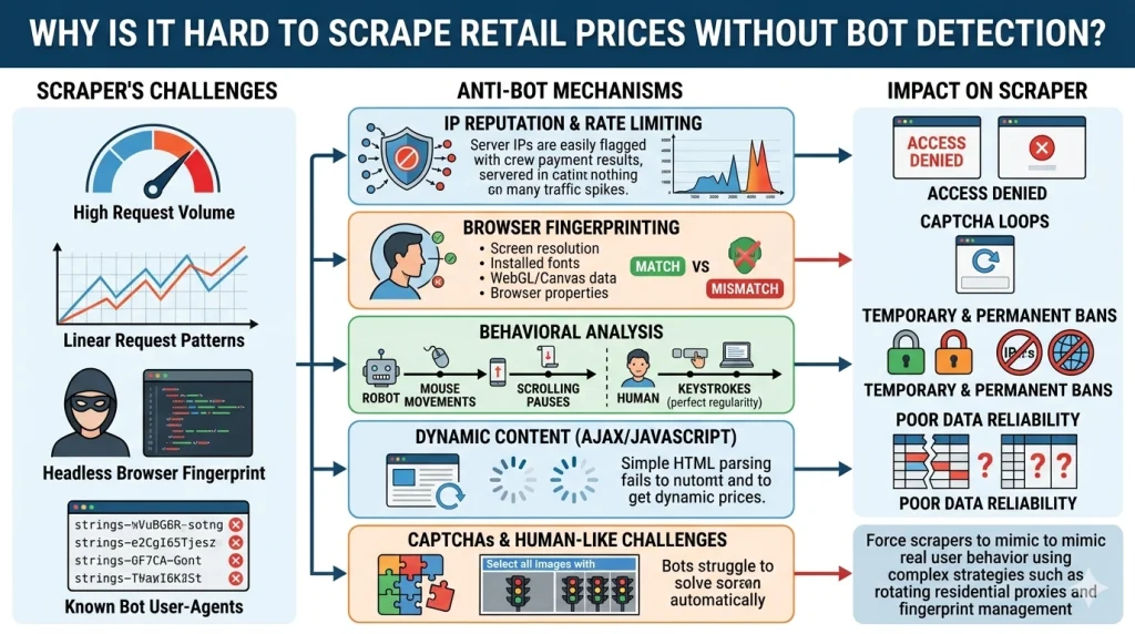Why retail price scraping triggers bot detection and how ColaProxy solves it
