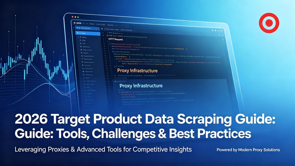 E-commerce data scraping blog banner, learn to scrape Target product data with reliable proxies and anti-bot bypass techniques
