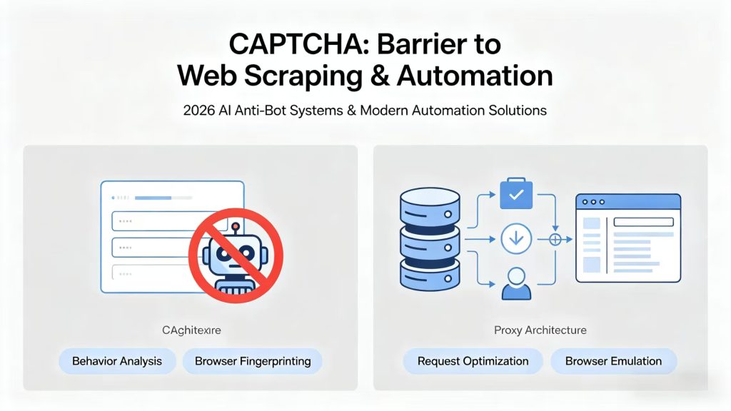 Guide to reducing CAPTCHA triggers in 2026 through structured proxy and automation strategies.