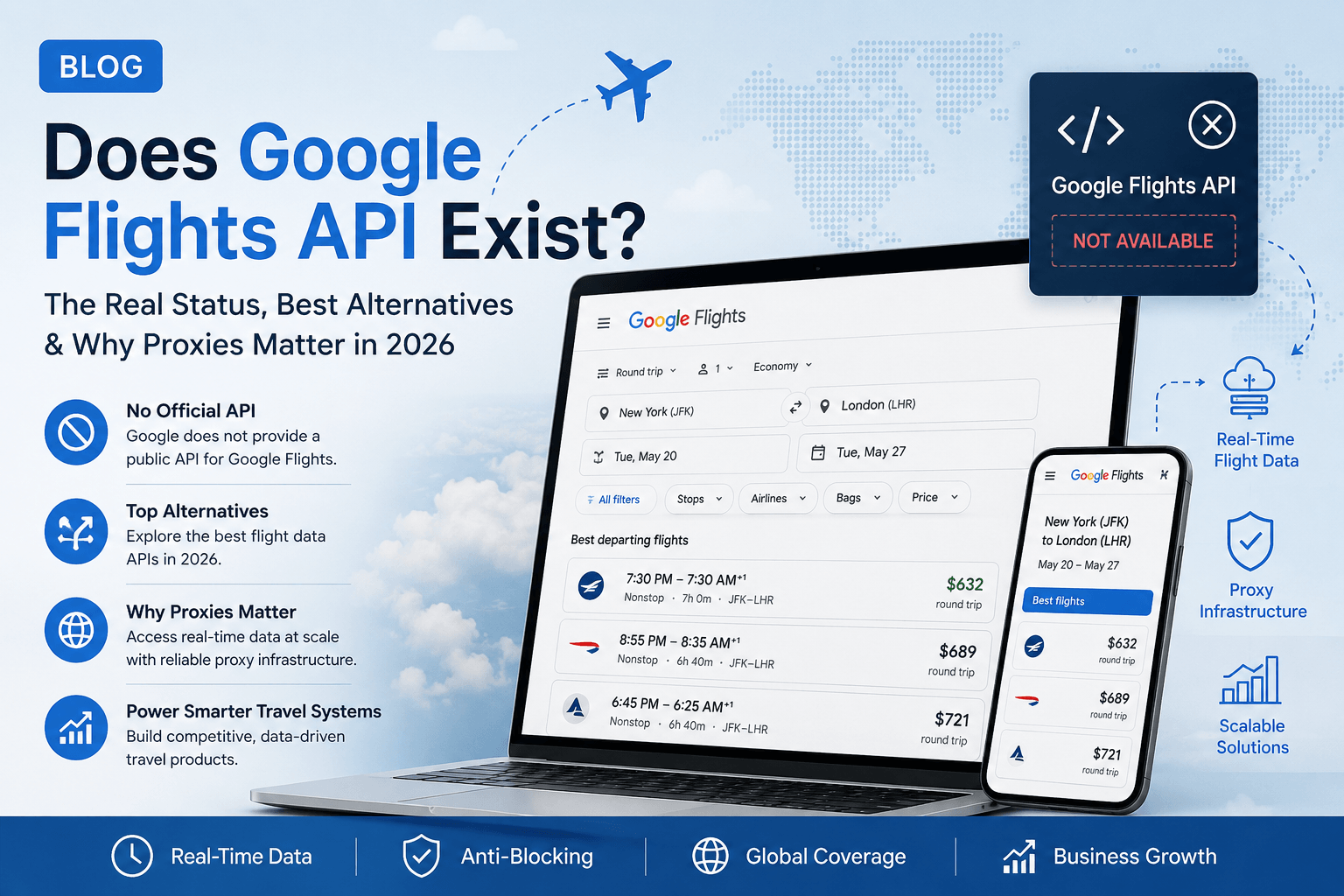 Google Flights API: Best Alternatives & Flight Data Scraping Guide (2026)