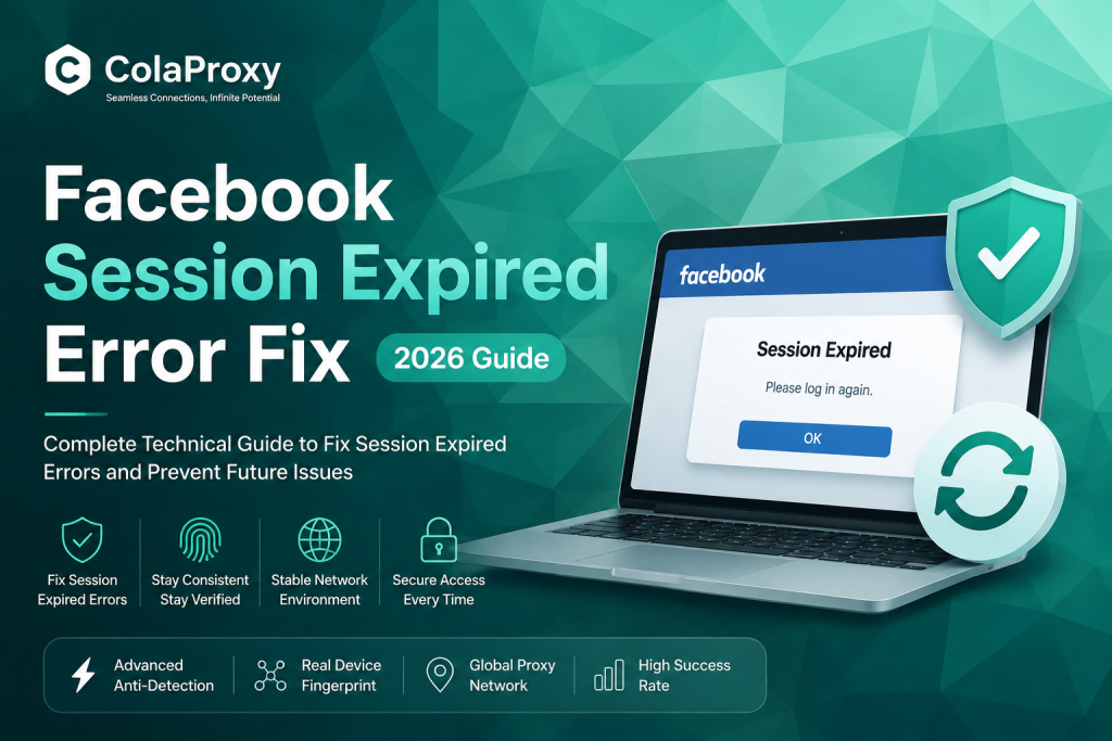 How to Fix Facebook Session Expired Issues Permanently Using ColaProxy