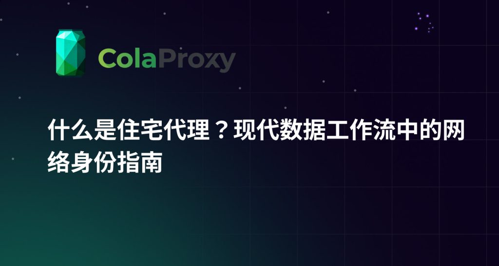 什么是住宅代理？现代数据工作流中的住宅IP网络身份指南